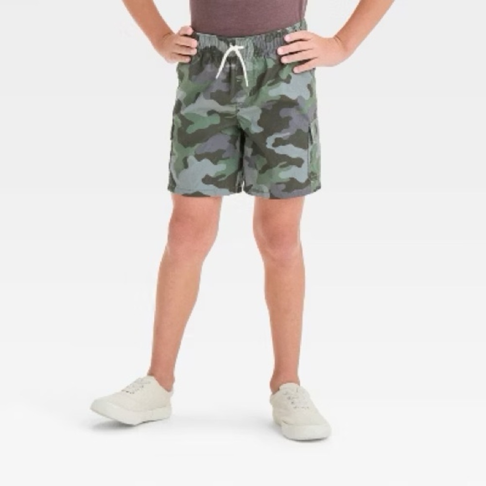 🔥3/$15 Cat&Jack Camouflage Kids Above Knee Pull On Shorts - BOYS XL